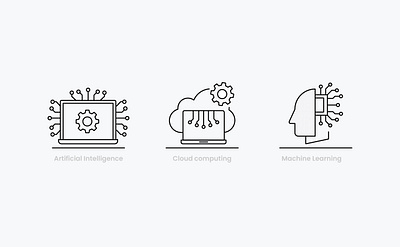 Artificial Intelligence Icon Design duetone icons icon icon design iconography illustration outline icons ui