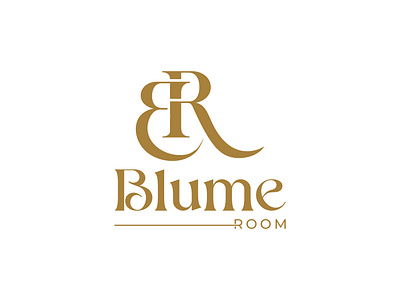 Blume Room - BR Logo br brand branding chinthaka gunaratne design elegant graphic design icon identity initial letter logo initial letters letter letter logo logo logo design logotype mark monogram rb wordmark