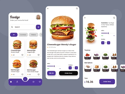 Food App Design android app design burgar card page design creative food food and drink food app food app design food delivery app food design foodie mobile app online food pixelnaiem recipe restaurant restaurant app