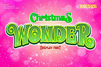 Christmas Wonder Font 3d animation app branding design graphic design illustration logo motion graphics typography ui ux vector