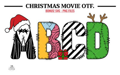 Christmas Movie Bundle Font 3d animation app branding design graphic design illustration logo motion graphics typography ui ux vector