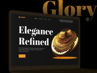 Glory | Jewellery Shop Landing Page figma landing page ui