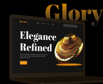 Glory | Jewellery Shop Landing Page figma landing page ui