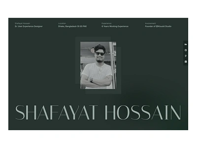 Personal Website for Shafayat personal website portfolio website ui ux ux designer website design