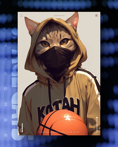 Баскетбольна Асоціація Котанів 🏀 ai branding cat daliy design illustration poster print