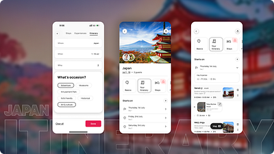 Airbnb + Itinerary agoda airbnb booking design makemytrip mobile travel