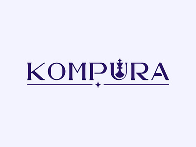 Kompura Logo Design branding chess design elegant graphic design identity illustration king kompura letter logo lettering lettermark logo logo design logotype luxury monogram text text logo typography