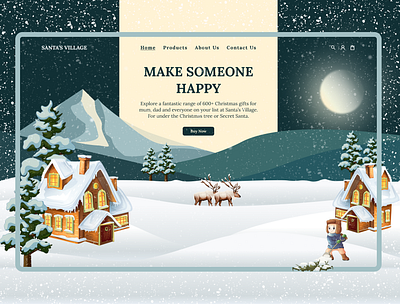 Festive Christmas Ecommerce Header – Holiday Gift Shopping christmas ecommerce festive gift giftshopping holidayseason newyear uiuxdesign