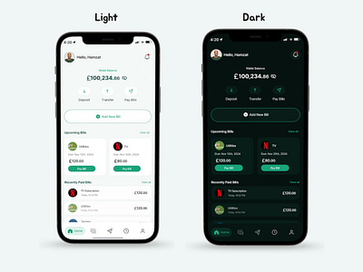 Bill Payment Mobile Homepage bill payment finance fintech mobile app mobile app ui uiux