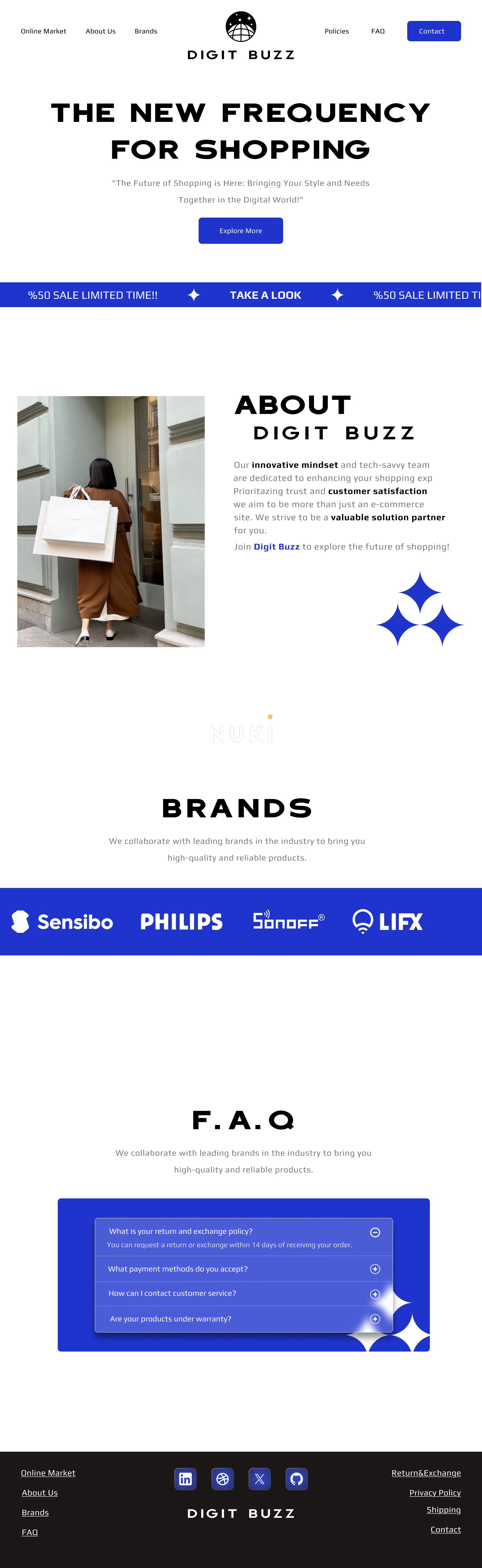 E-Commerce Landing Page branding logo ui