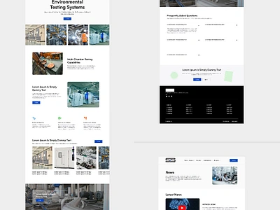 Landing page for an industrial company design illustration product design ui uidesign uiuxdesign