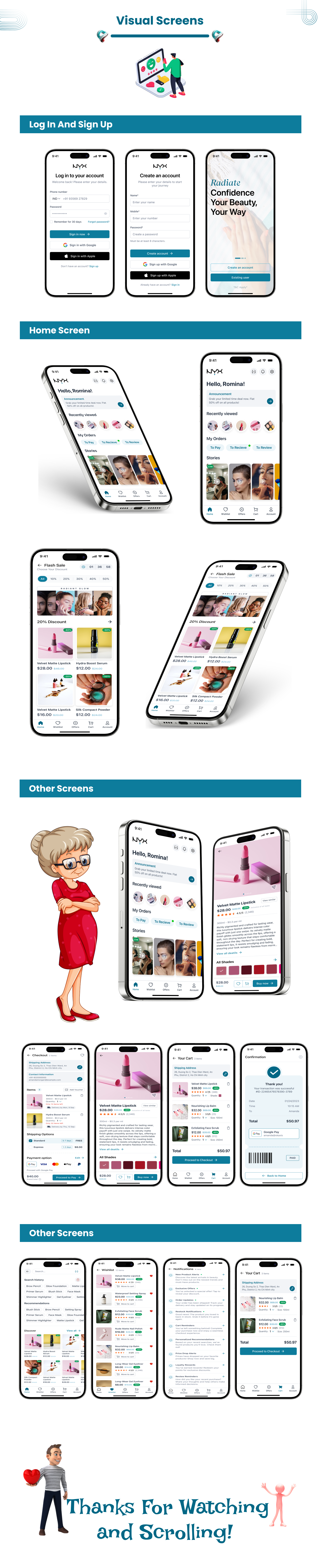 Example of Beauty Skin Care  | UI UX Case Study