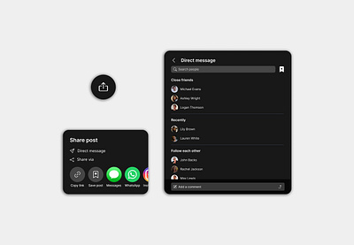 Social Share 010 dailyui figma socialshare ui uidesign ux