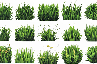 15 Grass Photoshop Stamp Brushes brushes photoshop stamp vector