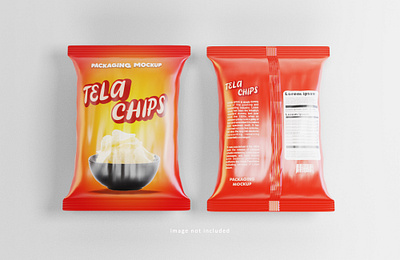 3D Snack Packaging Tela Chips Design 3d 3d illustration branding