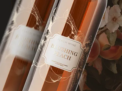 Blushing Peach Wine | Logo Branding branding design graphic design illustration logo peach wine