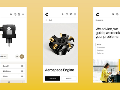 Consultancy Mobile App aerospace app b2b marketing consultancy design engineering graphic design identity machining mobile app mobile ui mobile ux modern design product page design technology ui ui design ux ux design