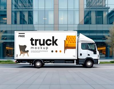 Truck Mockup branding design download free freebie illustration kriollodesign mockup psd truck ui