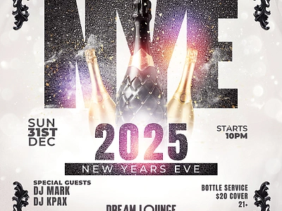 New Year Flyer Template nye party