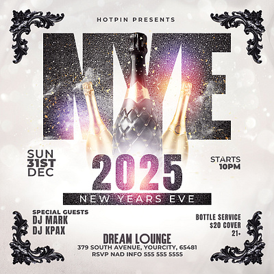 New Year Flyer Template nye party