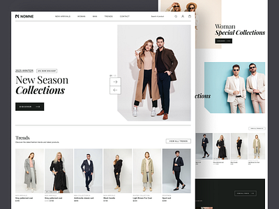 Fashion E-Commerce Home Page Design clean design e commerce fashion modern design ui design ux design web design web ui web ux