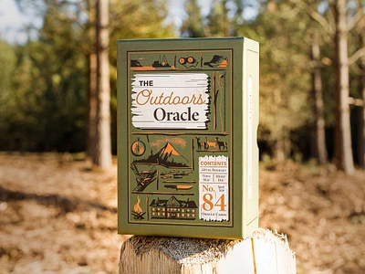 The Outdoors Oracle art box art branding card deck cards design graphic design illustration narrative nature oracle outdoors product product design wilderness