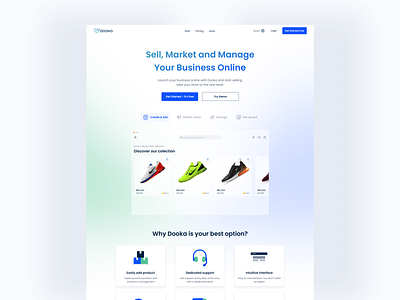 Landing page for a B2B Shopify-like product branding design illustration interaction design interface ui ui ux ui design uidesign uiux