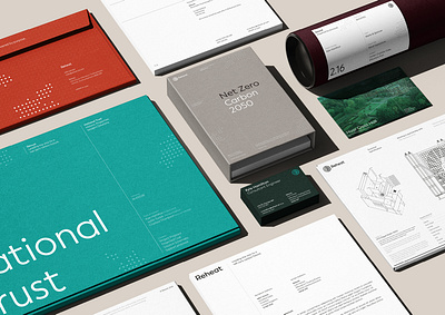 Reheat Brand Collateral annual report biomass blueprint brand branding corporate design energy folder graphic design layout print print design renewable report