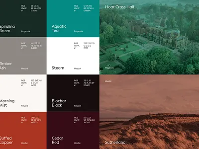 Reheat Brand Colour Palette b2b biomass brand brand identity branding color colour colour palette corproate design energy graphic design green grid layout red typography