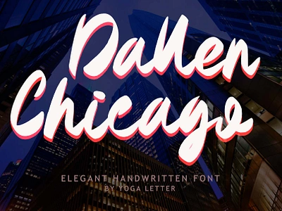 Dallen Chicago beautiful branding design font font design graphic design handwritten illustration logo poster print ui valentine wedding