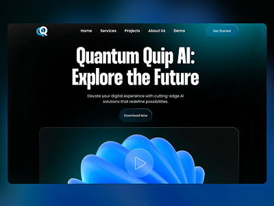 Quantum Quip AI - Landing Page ai ai assistant ai technology artificial intelligence bot chat gpt chatbot chatgpt deep learning innovation landing landing page landing page design machine learning machinelearning product design product landing page web webdesign website