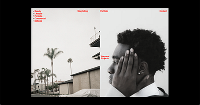 Photographer's portfolio concept landing page portfolio ui web webdesign