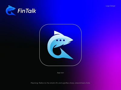 FinTalk logo design, Chat logo, Shark logo design animal logo brand identity branding chat logo chatting chatting logo conversation fish logo icon logo logo design logodesigner logos logotype messenger reply shark shark logo social media chat app talk