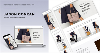 JASON CONRAN Fashion Ecommerce Website ecommerce figma landing page mobile app mobile design responsive website ui user experience user interface ux web web app web design website wordpress