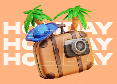 3D HOLIDAY 3d adventure branding game game asset graphic holiday journey motion graphics trip vacation visual design