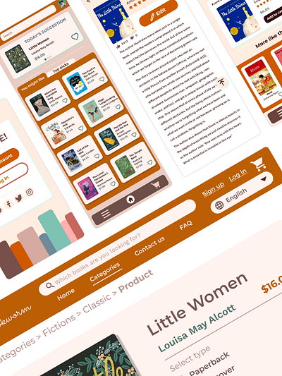 Bookstore App Design ui