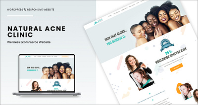 NATURAL ACNE CLINIC Skincare Website branding design ecommerce figma illustration landing page mobile app mobile design responsive website ui user experience