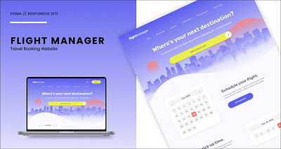 FLIGHT MANAGER Travel Booking Website branding design ecommerce figma illustration landing page mobile app mobile design responsive website ui user experience