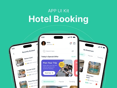 Hotel booking app ui application booking app creative design creativity design hot app hotel hotel booking app minimal design mockup travel app ui ux