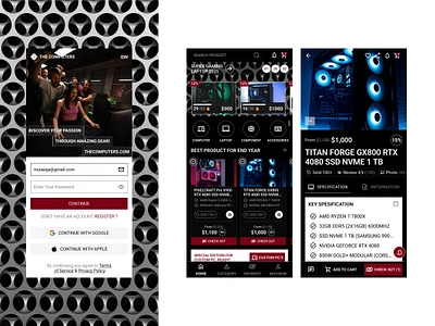 THE COMPUTERS - GAMING app app design application checkout clean design computers design ecommerce elegant design exploration game gear laptop pc gaming shop store transaction ui uidesign uiuxdesign