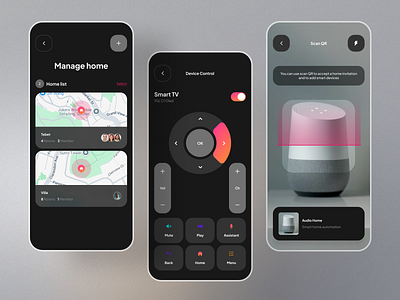 Smart Home App automation clean control design home homeautomation hometech interface interiordesign mobile app powerful remote safety smart smart devices smarthome technology ui ux unique webdesign