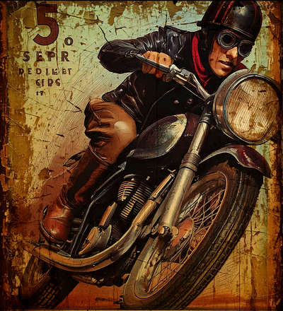 Glory Days vintage motorcycle race poster