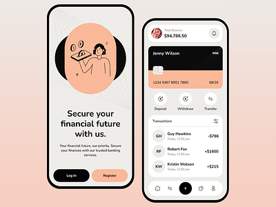 Finance Secure Application app app design application brand branding card creative creativity design finance finance web design mobile mobile app mobile application modern platform secure security transfer ui