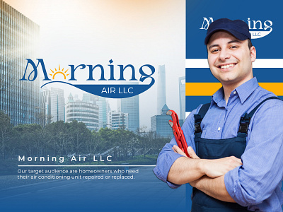 Moring Air LLC Logo Design Concept air conditioner air conditioner repair logo branding canva condition sell logo conditioner repair logo design designer graphic design graphicsdesign illustration llc logo logo logo design logo designer logodesign morning morning air logo morning logo vector