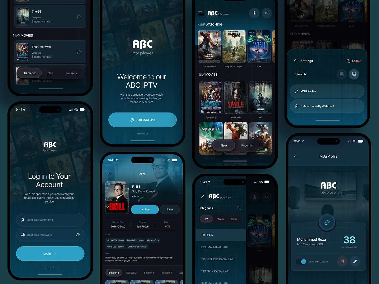 Modern ABC IPTV Player: A Sleek TV Website Design