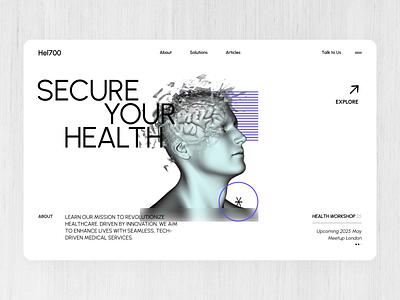 Healthtech Website app branding design flat design futuristic graphic design health healthtec illustration mockup modern prototype ui user experience user interface ux website wireframe