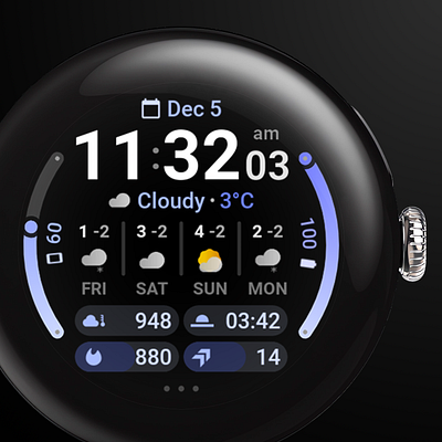 Weather Forecast Watch Face amoledwatchfaces app googleplay watchface watchfaceformat wearos wearos5 weather