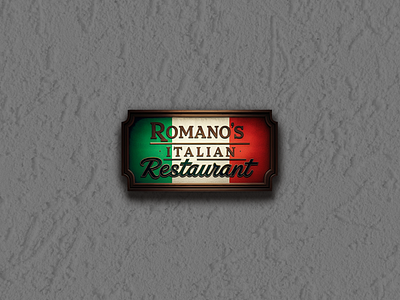 Romano's-Italian-Restaurant 3d app art branding design discount logo pricing discount logos for sale discount pricing graphic design icon illustration logo logos minimalist typography ui vector