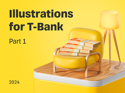 3D Illustraions for T-Bank (Part 1) 3d animation banking blender branding design graphic design illustration motion graphics ui