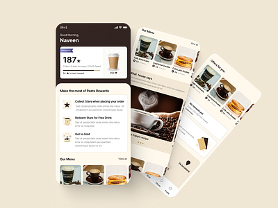 Coffee Shop App UI mobile mobile app design ui ui design ux